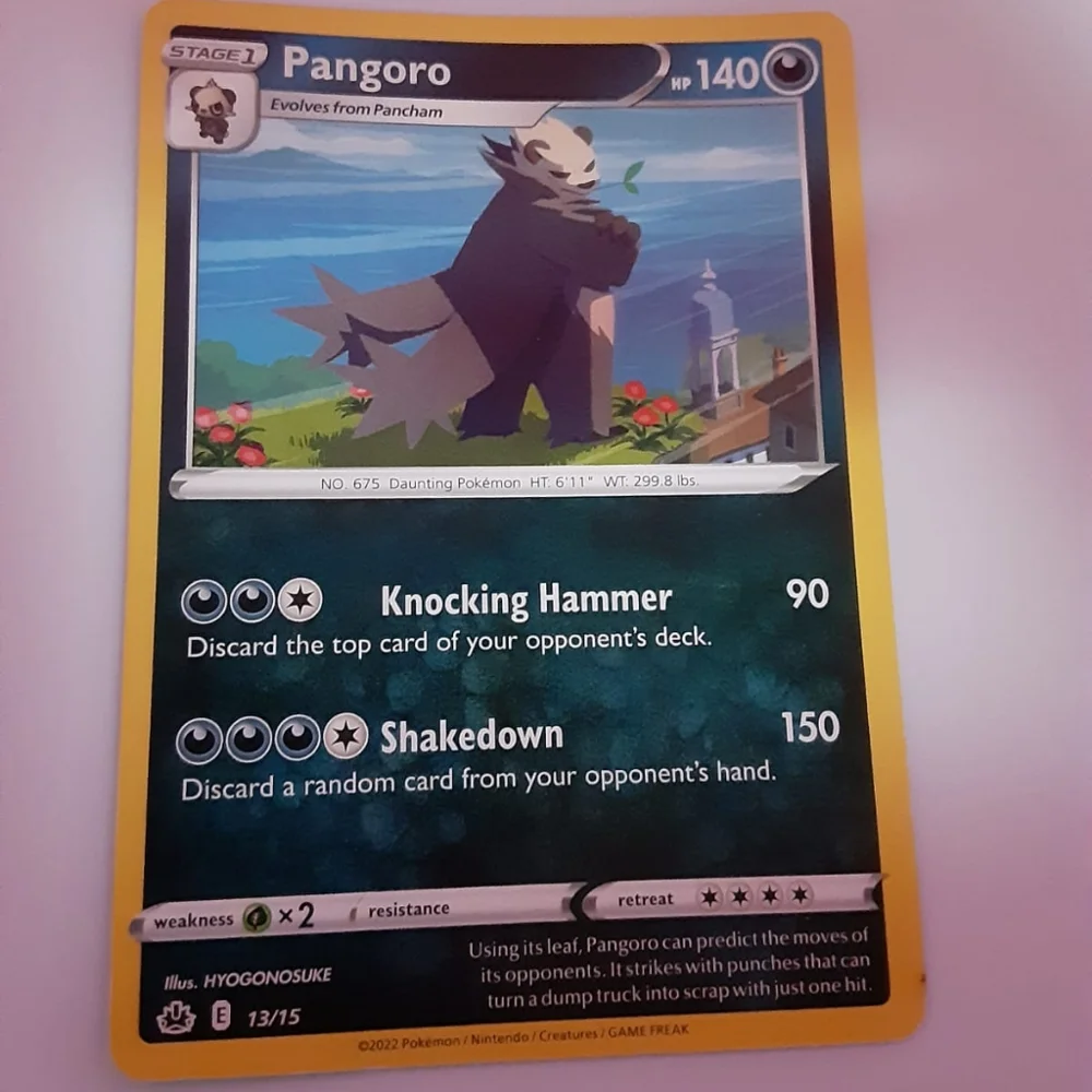 Pokemon Card 140HP Pangoro pokemon